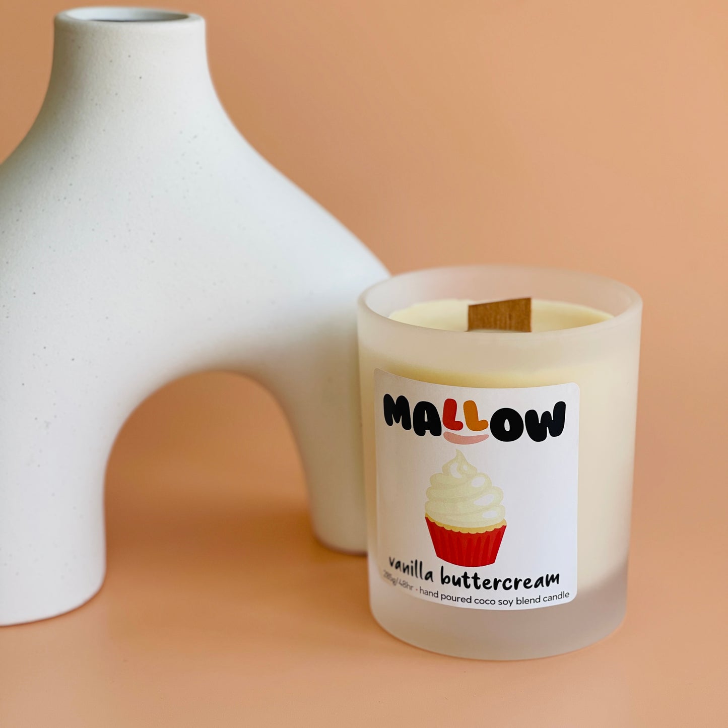 Vanilla buttercream candle