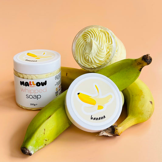 Banana whipped soap