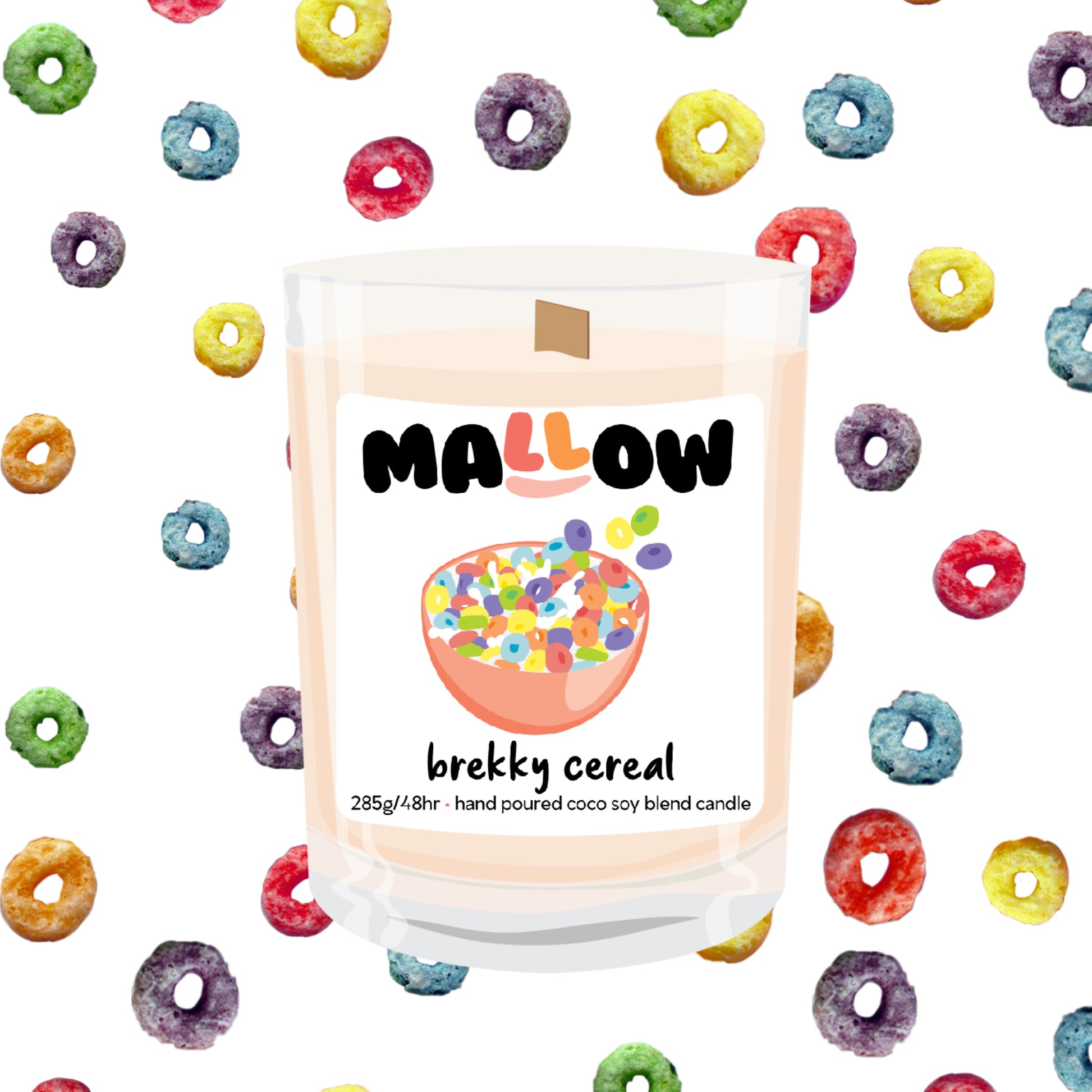 Froot Loops Brekky Cereal Candle