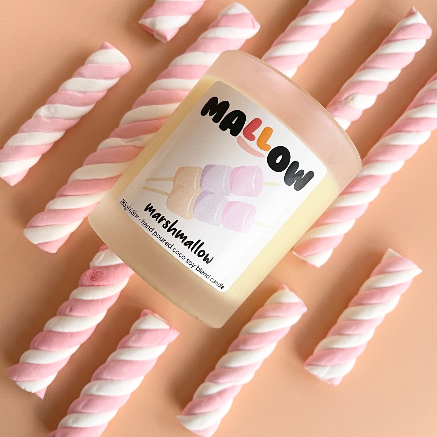marshmallow candle