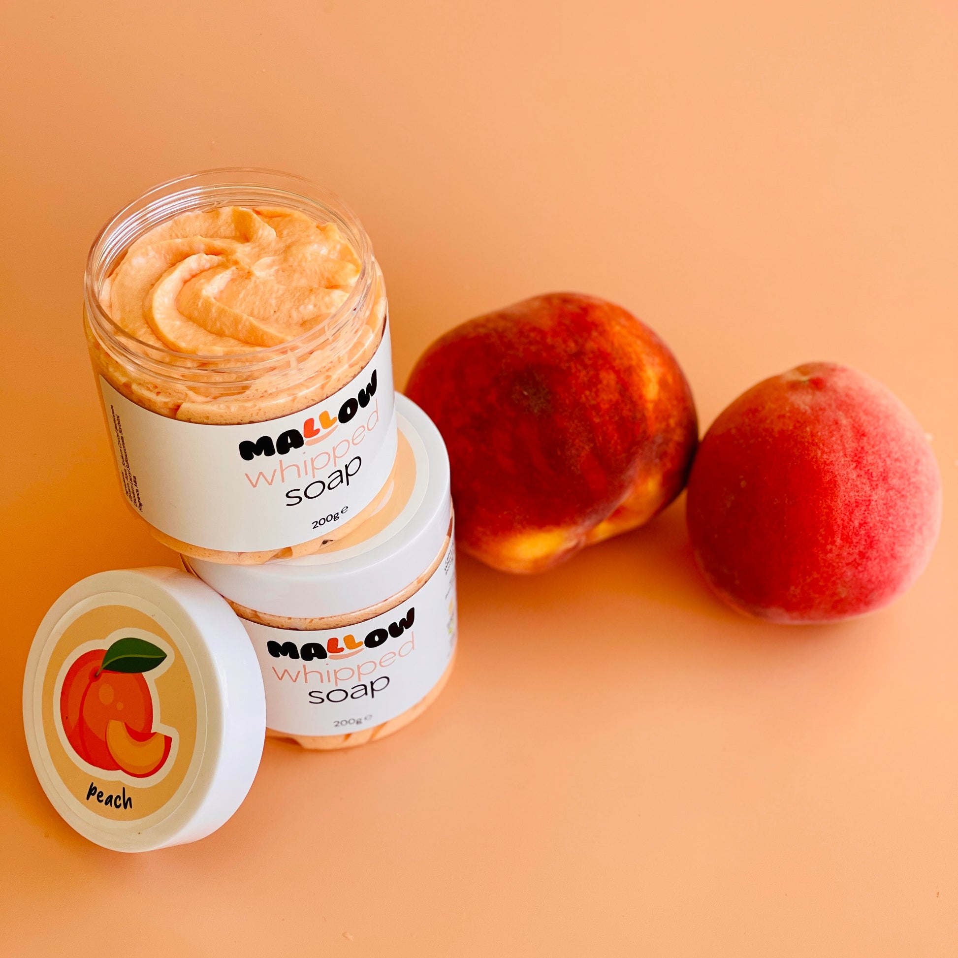 Peach whipped soap