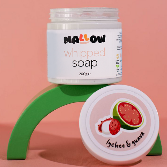 lychee & guava whipped soap