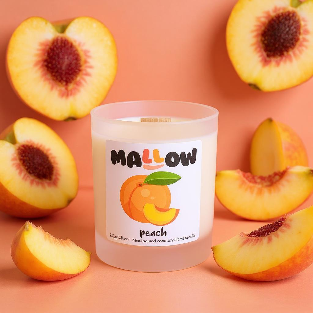 Peach Candle – Fresh & Juicy Fruity Home Fragrance