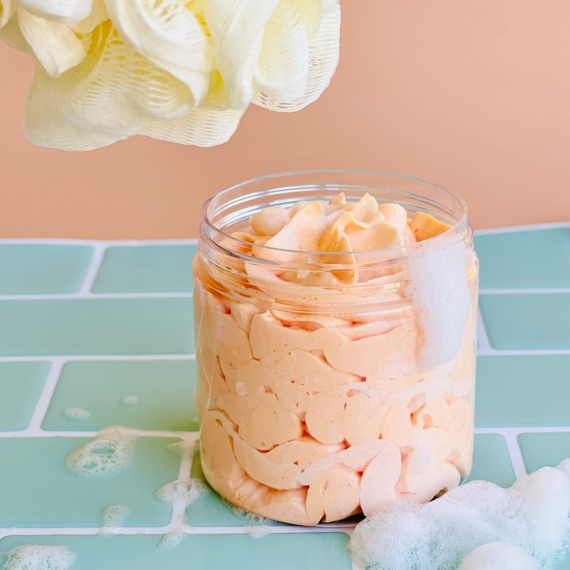 peach whipped soap