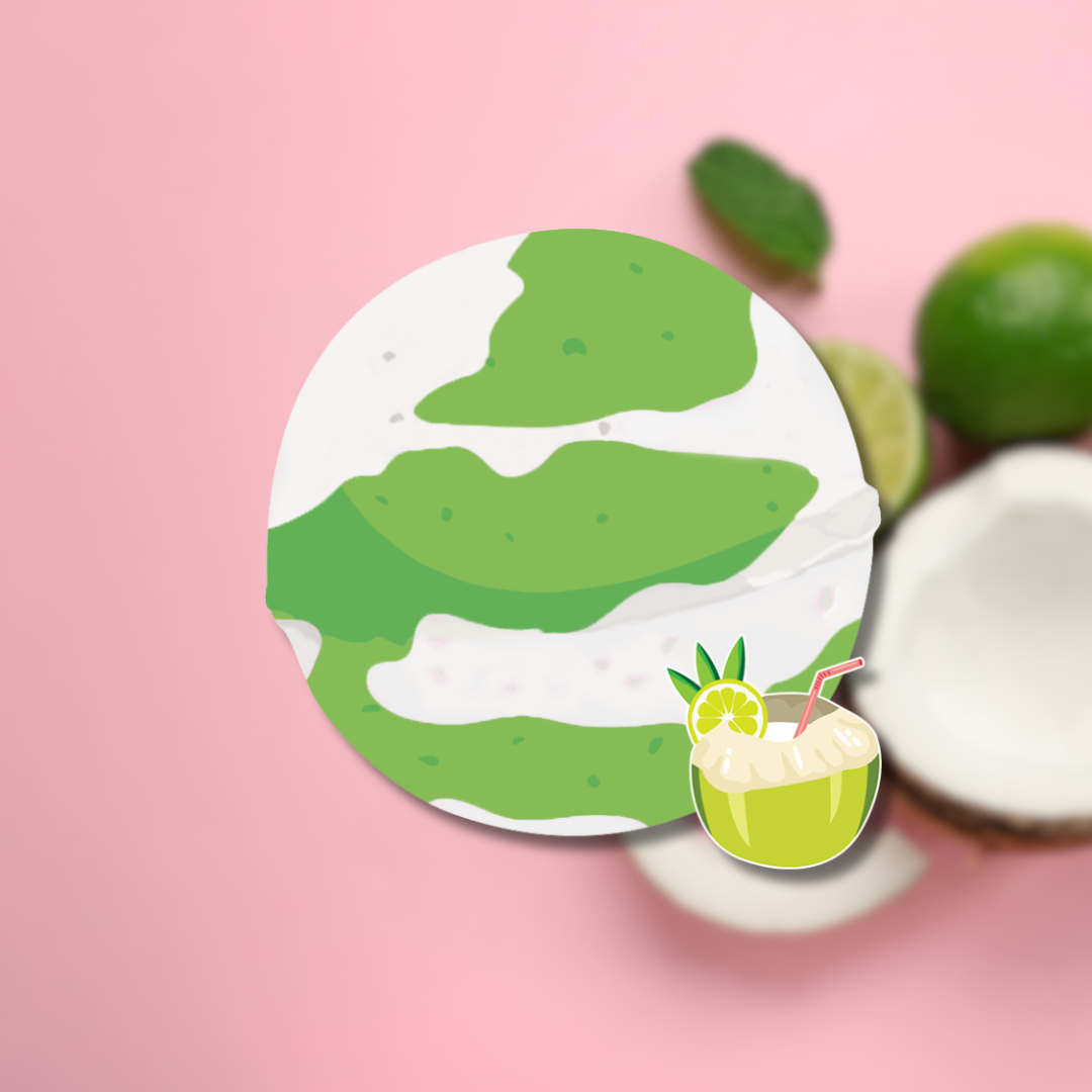 lime & coconut bath bomb