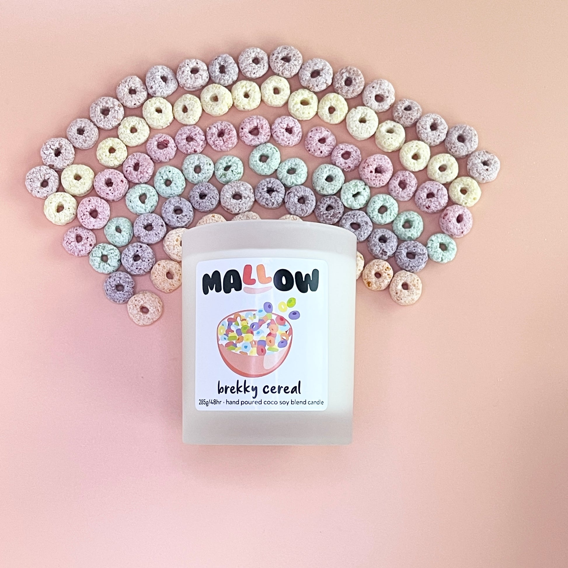mallow froot loops brekky cereal candle