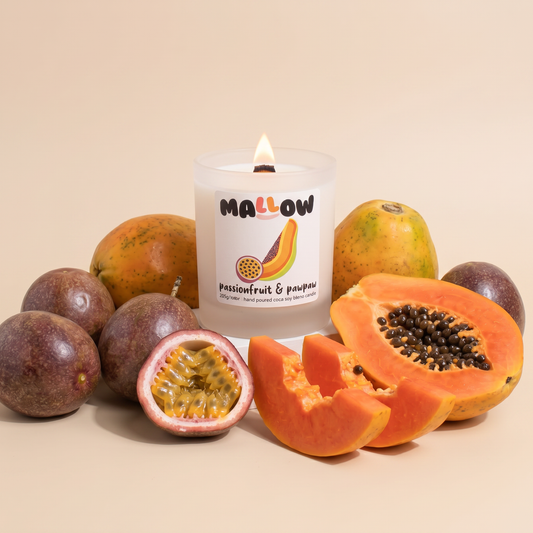 Passionfruit and Pawpaw wood wick candle